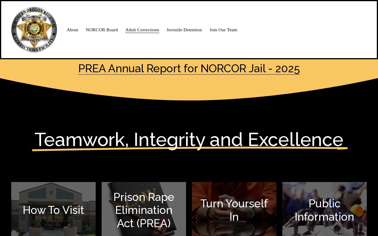 Sherman County adult custody record source at NORCOR